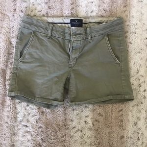 American Eagle Olive midi shorts